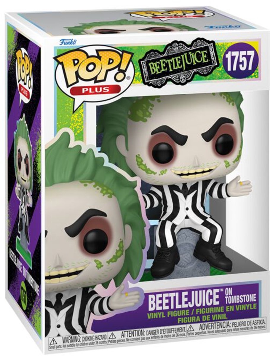 Funko Beetlejuice Beetlejuice mit Tombstone Vinylfigur 1757 Pop! mehrfarbig Unisex