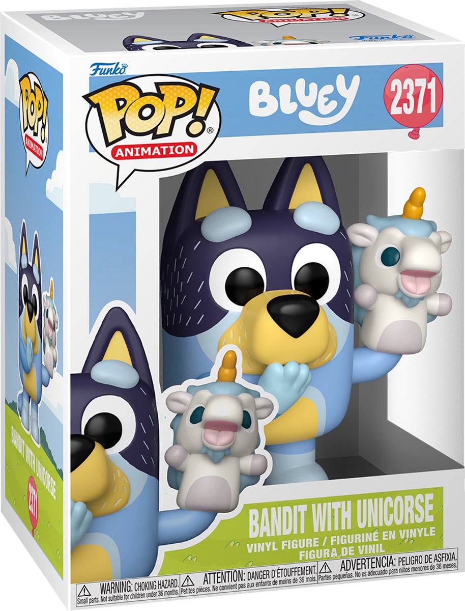 Funko pop! animation: bluey bandit with unicourse #? specialty series exclusive