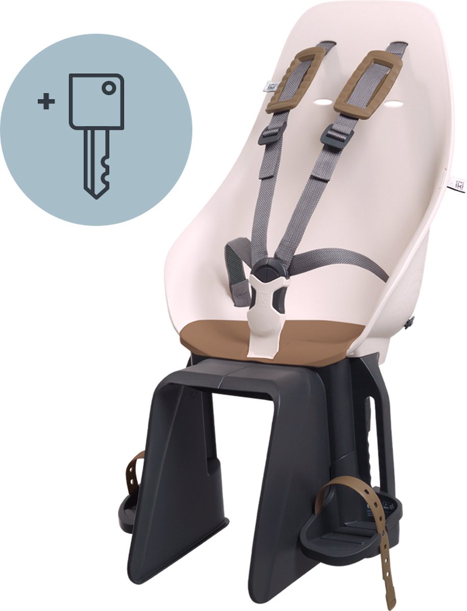 Urban Iki Fahrradsitz hinter Ta-Ke-Trägermontage – Sakura Pink Kurumi Brown