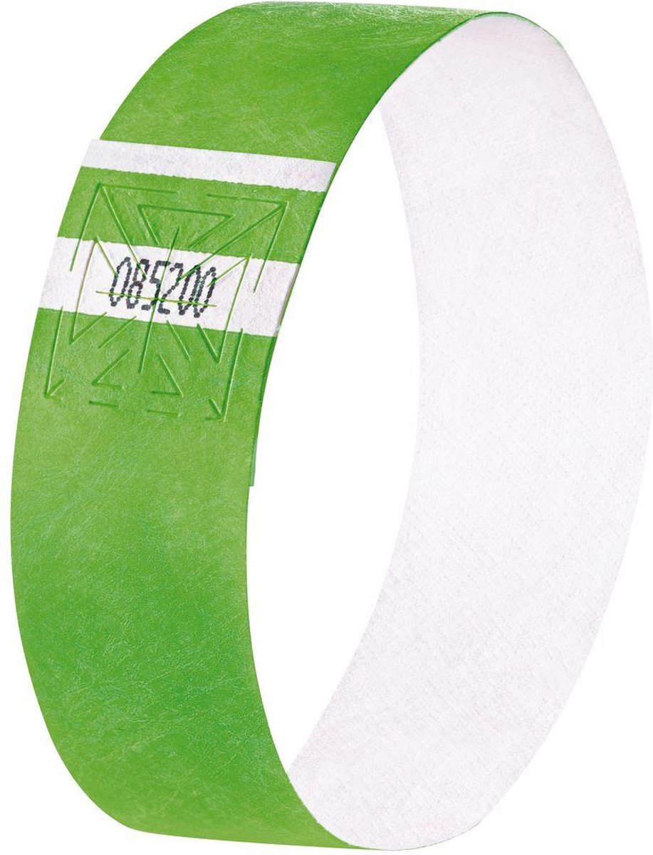 Sigel Event-Armbänder – superweich – 255 x 25 mm – neongrün – 120 Stück – eb212