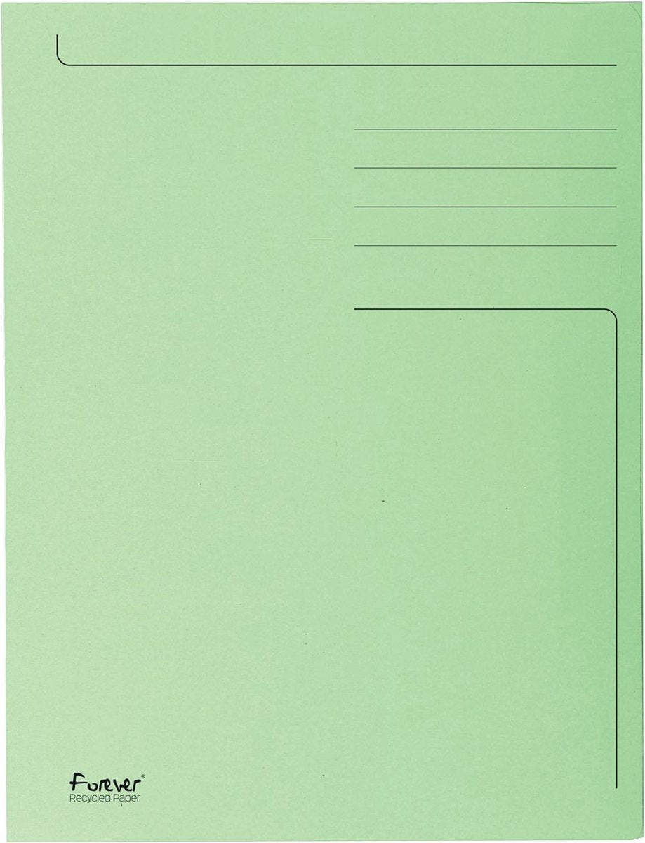 Exacompta 50x Forever® bedruckte Mappe mit 3 Klappen – 280 gm2 – 24 x 32 cm für A4 – Grasgrün – 448013e