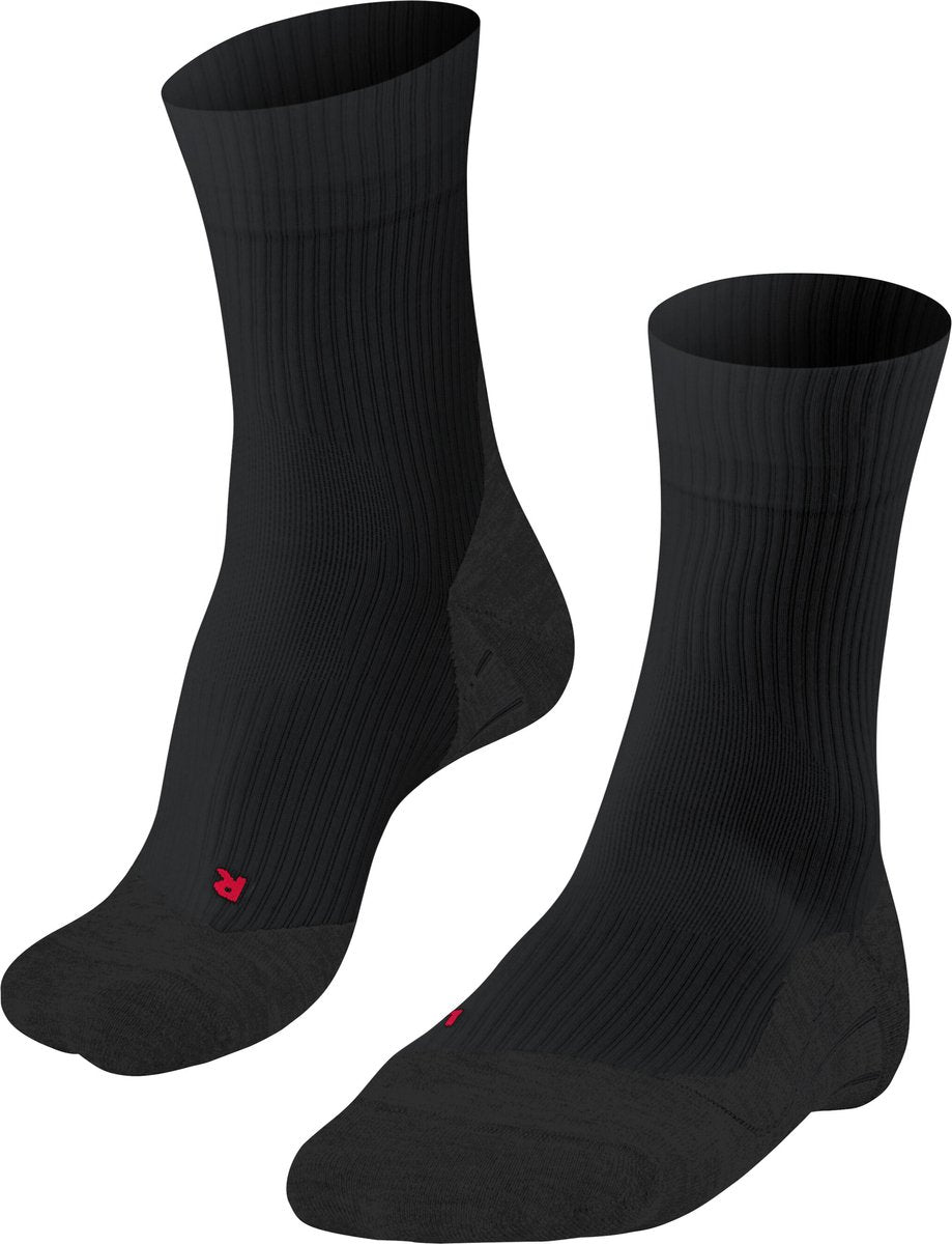 Falke Te4 Anti-Blister Baumwolle Funktionsmaterial Tennissocken Herren Schwarz - Größe 39-41