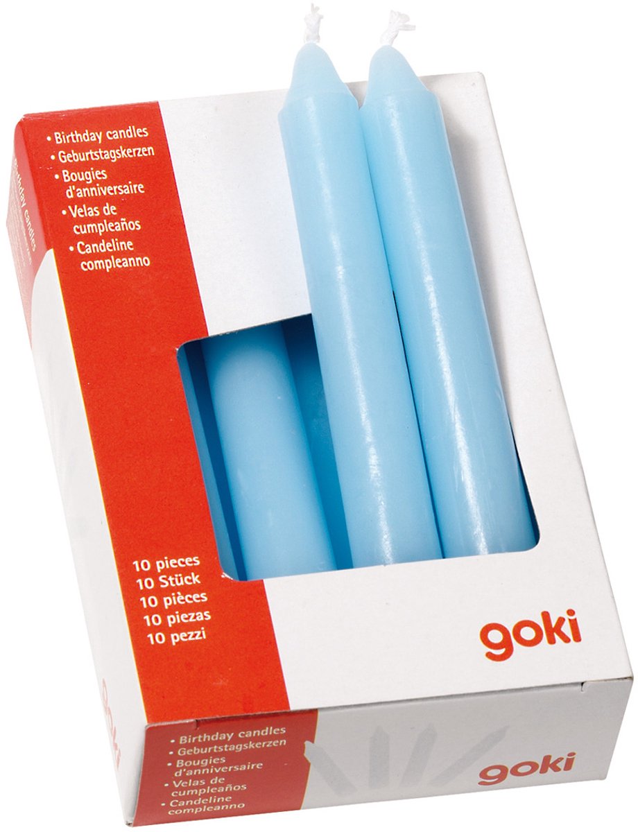 Goki Kerzen blau, 10 Stk.