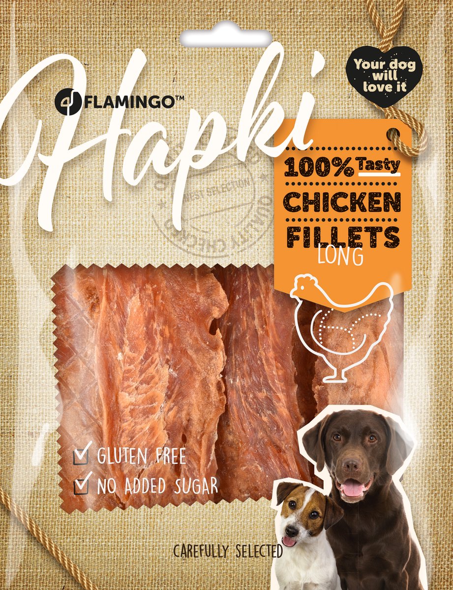 Hundesnack Flamingo – Streifen mit Huhn – Hundesnacks – Hundesnacks – Hundeleckerlis – glutenfrei – ohne Zuckerzusatz – 800 g
