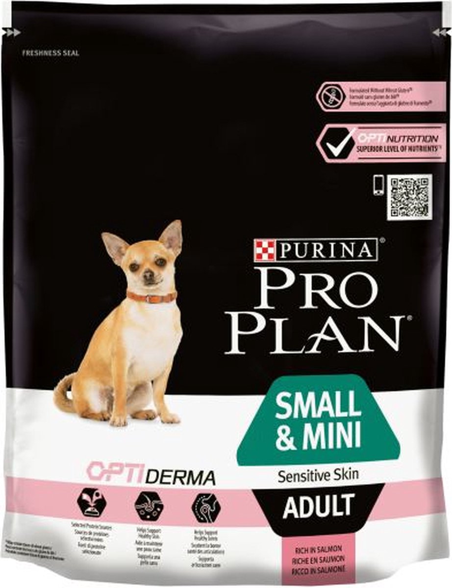 Pro Plan Hundefutter für erwachsene kleine Rassen mit empfindlicher Haut, Lachs und Reis | 700