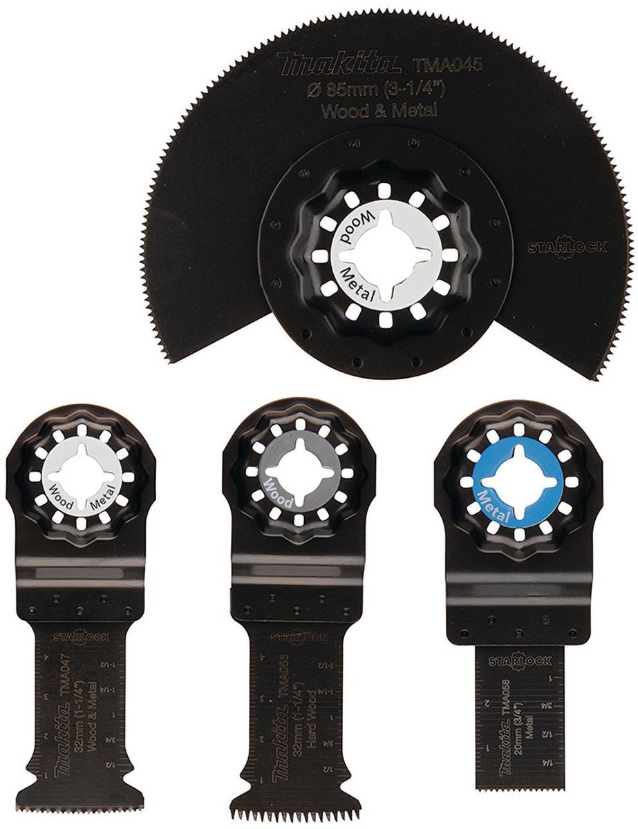 Makita Zubehör Tauchsägen-Set Multitool 4-teilig Starlock TMA045, TMA047, TMA053, TMA058 – B-67480