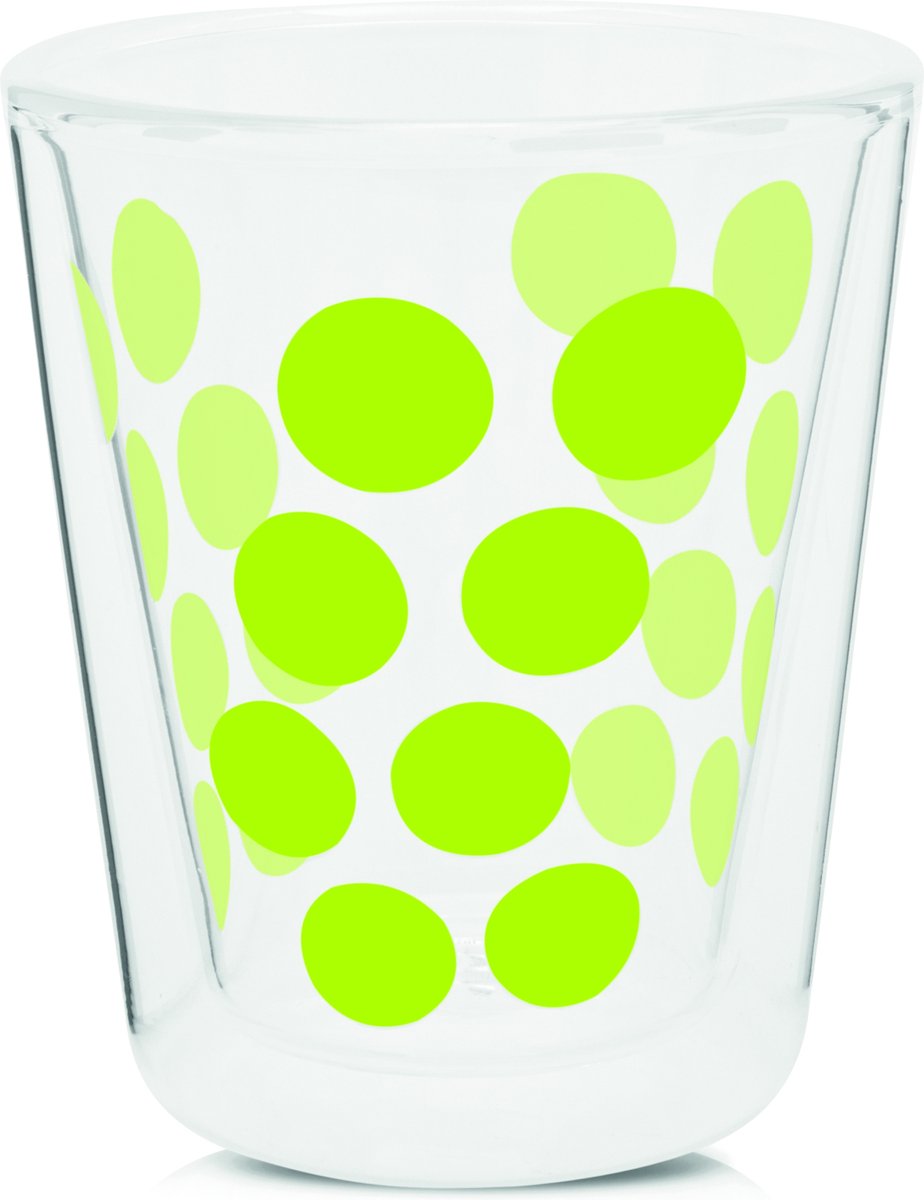 Zak!designs dotdot Kaffeetasse – doppelwandig – 20 cl – grün
