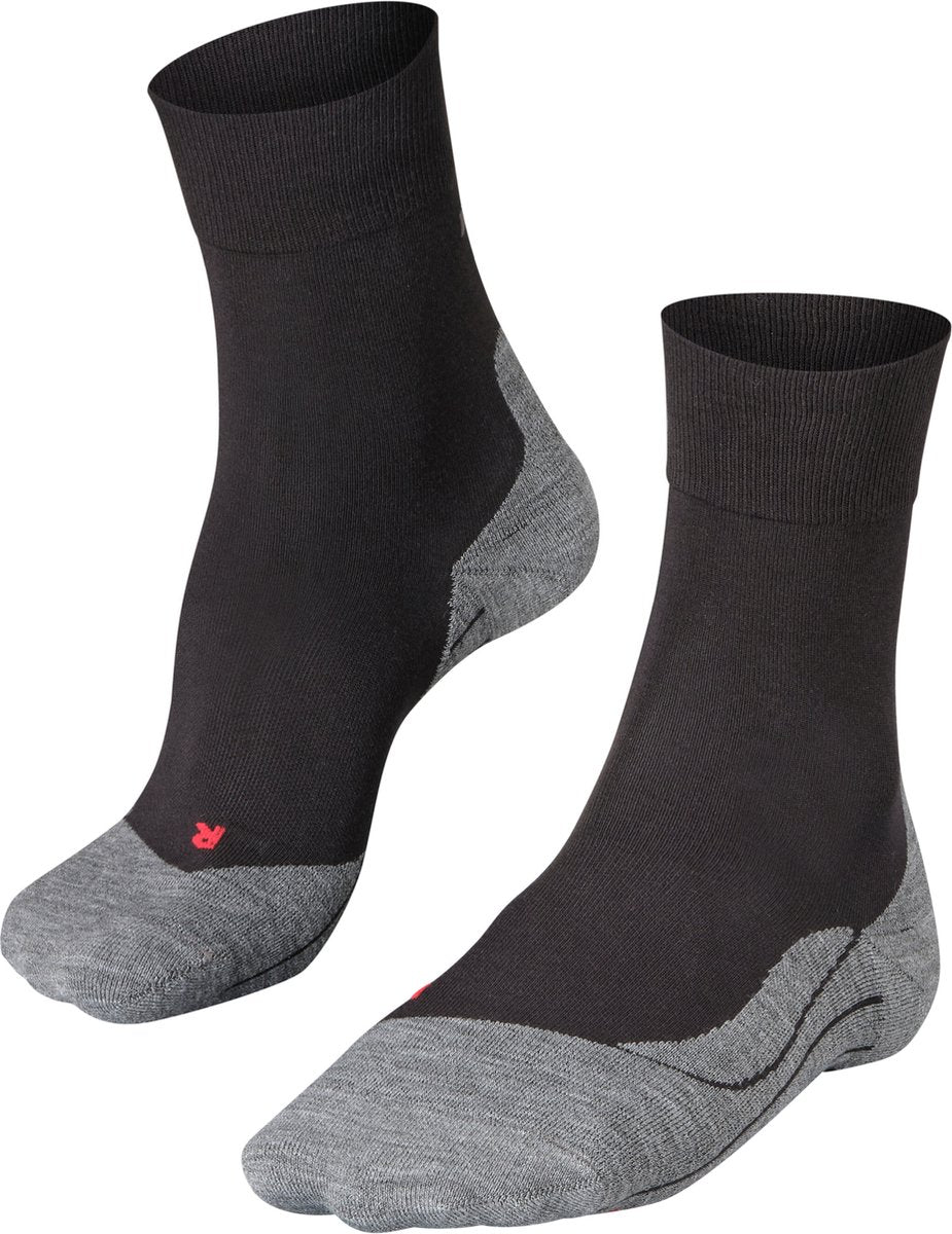 Falke ru4 Anti-Blister Baumwoll-Funktionsmaterial Laufsocken Damen Schwarz – Größe 39-40