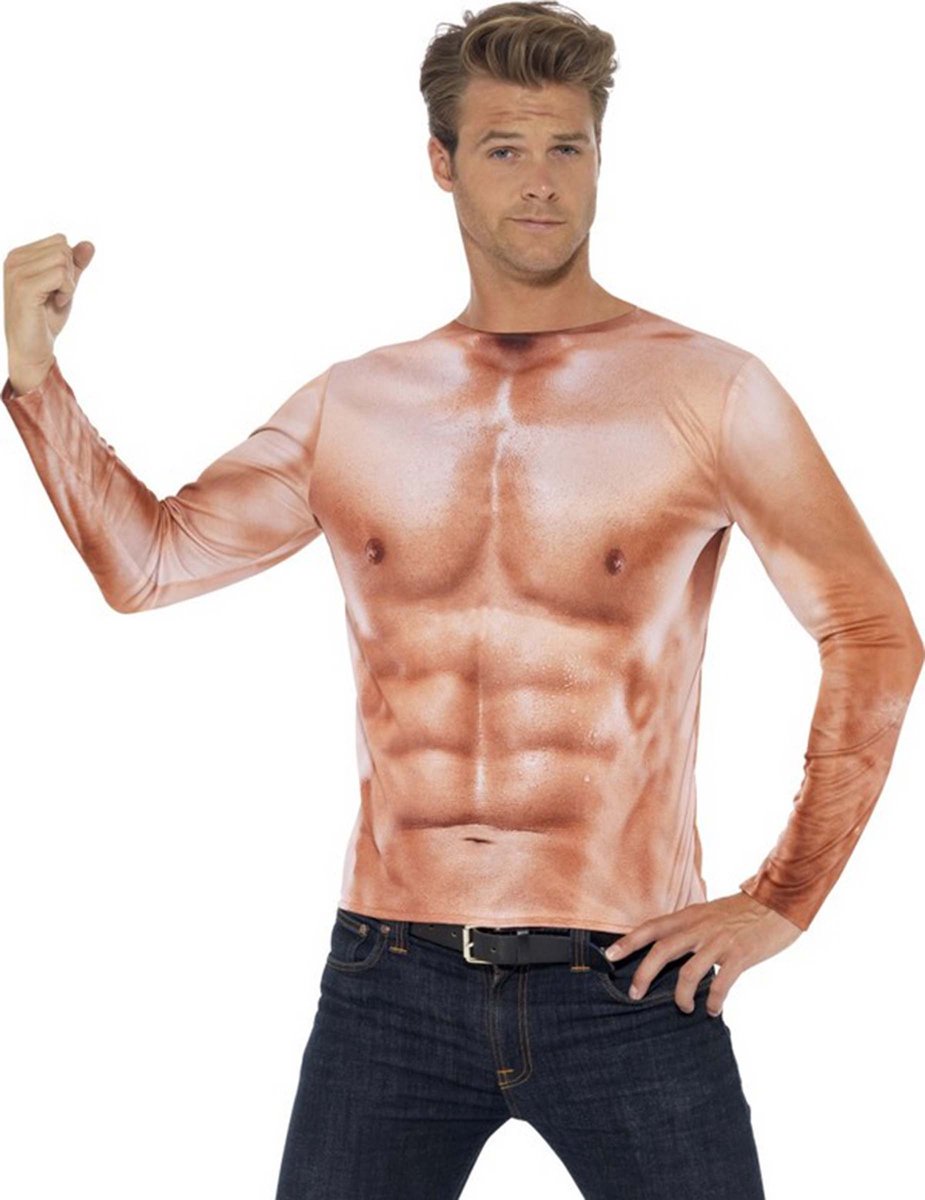 Vegaoo Smiffys - Shirt - Bodybuilder - Größe l
