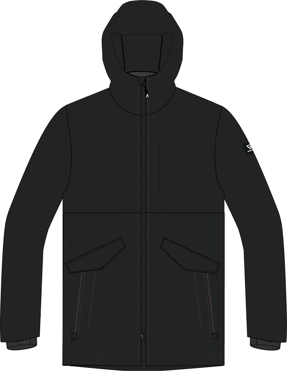 Brunotti nelson heren parka regen jas - zwart - l