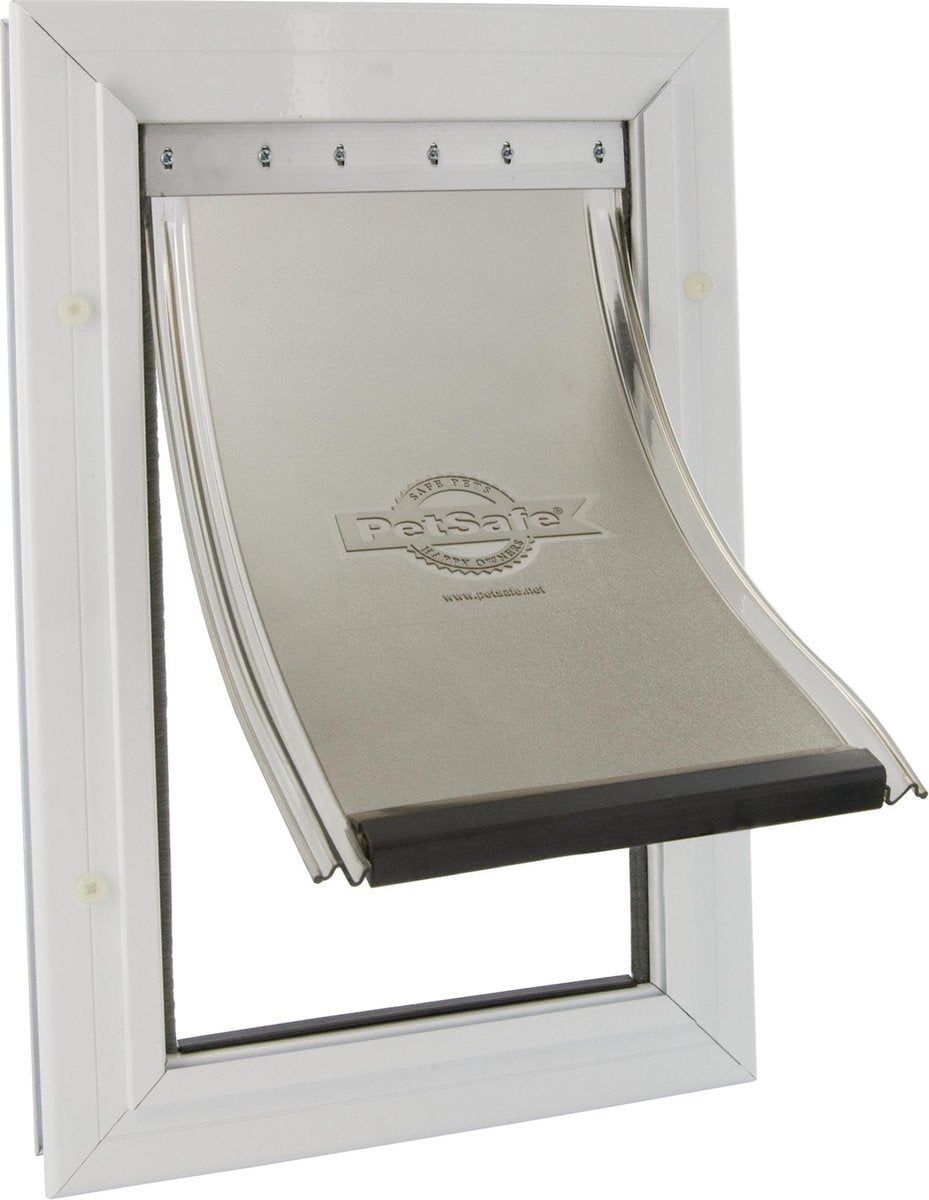 Petsafe Hundetür bis 100 kg Aluminium weiß