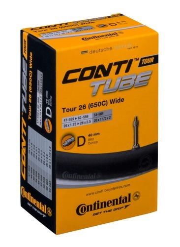 Continental Tour 26 breiter Schlauch, 26 x 1,75 2,5, etrto 47 62–559. 54-584, 40 mm niederländisches Ventil