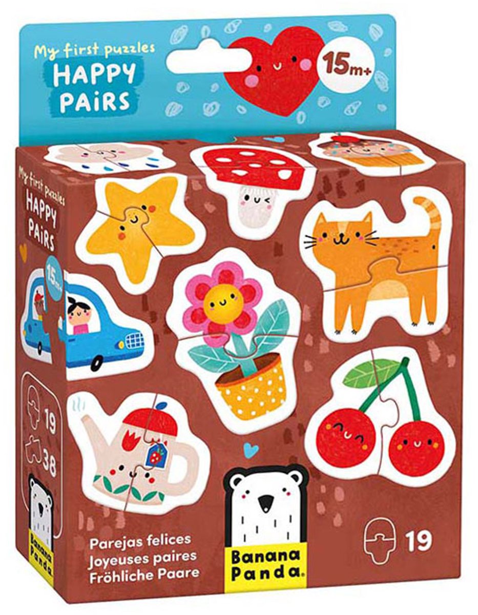Bananen-Panda-Puzzlespielzeug – meine ersten Puzzles Happy Doubles 19 Stück.