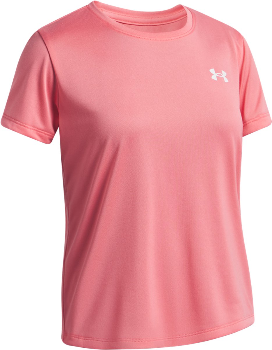 Under Armour UA Tech SSC-PNK Mädchen-Sportshirt – bittersüßes Rosa – Weiß