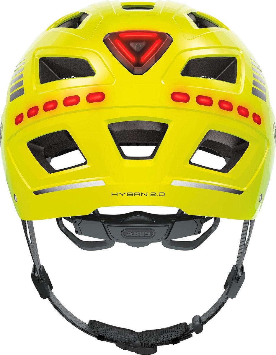 ABUS HELM HYBAN 2.0 LED-Signal Gelb M 52-58 cm