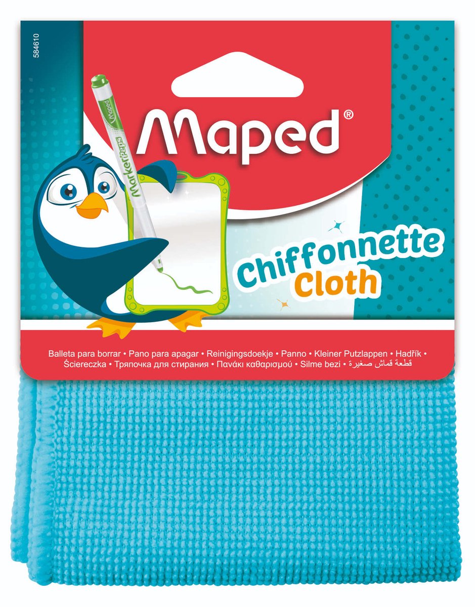 Maped office wisdoek maped microvezel 20x20cm blauw