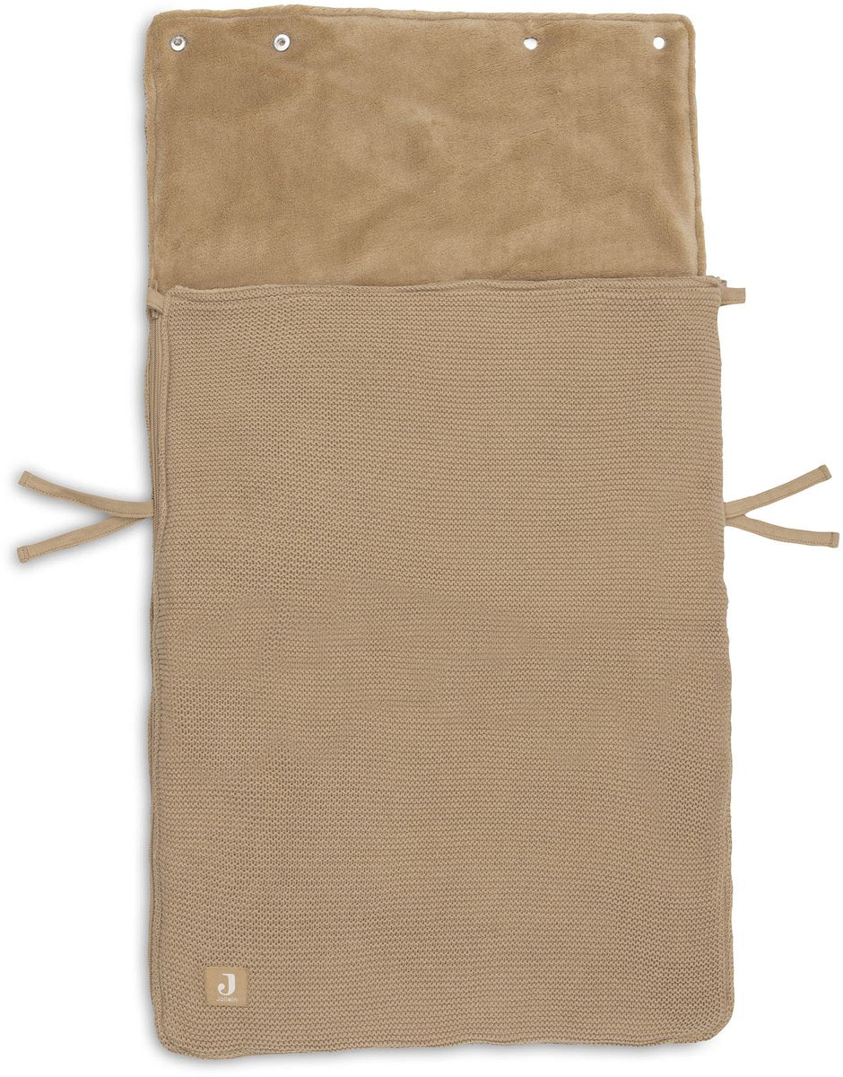 Jollein voetenzak groep 0+ 3 5 punts gordel basic knit hazel