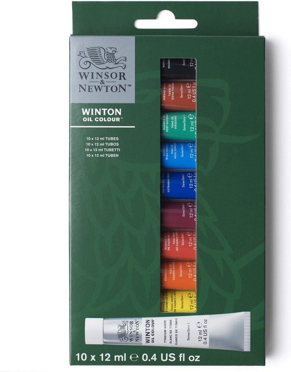 Winsor Newton 1490701 Winton Ölfarben-Set – 10 × 12 ml – Ölgemälde für Anfänger und Künstler – Einsteiger-Set