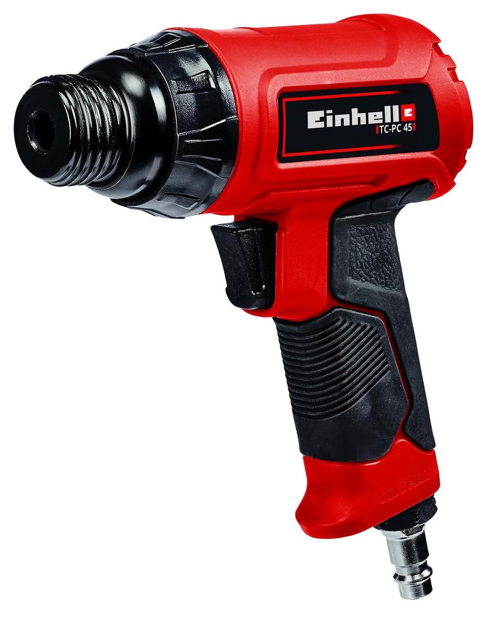 Einhell Druckluftmeißel TC-PC 45 Set - 1,2 J - inkl. 4-teiliger Meißelsatz (120 mm) und Nadelentroster