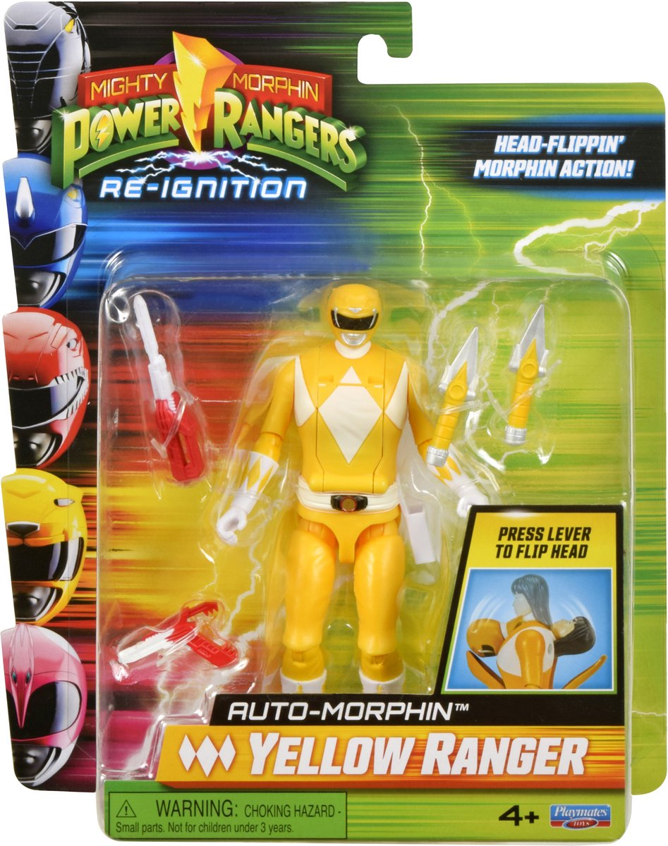 Boti Power Rangers Auto Morphin Yellow Ranger