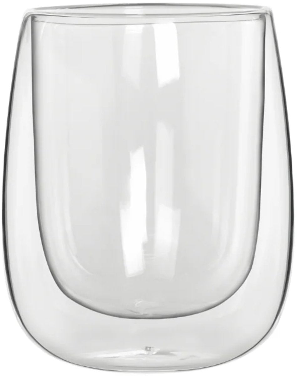 Bialetti Verona doppelwandige Gläser 250 ml – 2er-Set – Borosilikatglas – Kaffee- und Teegläser – spülmaschinenfest