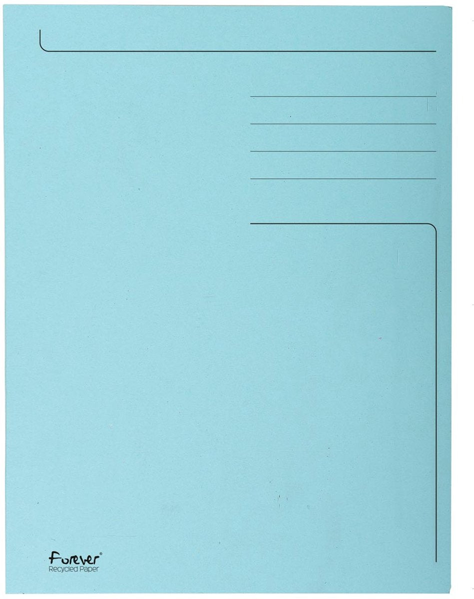 Exacompta 50x Forever® bedruckte Mappe mit 3 Klappen – 280 gm2 – 24,5 x 35 cm für Folio – Hellblau – 449006e