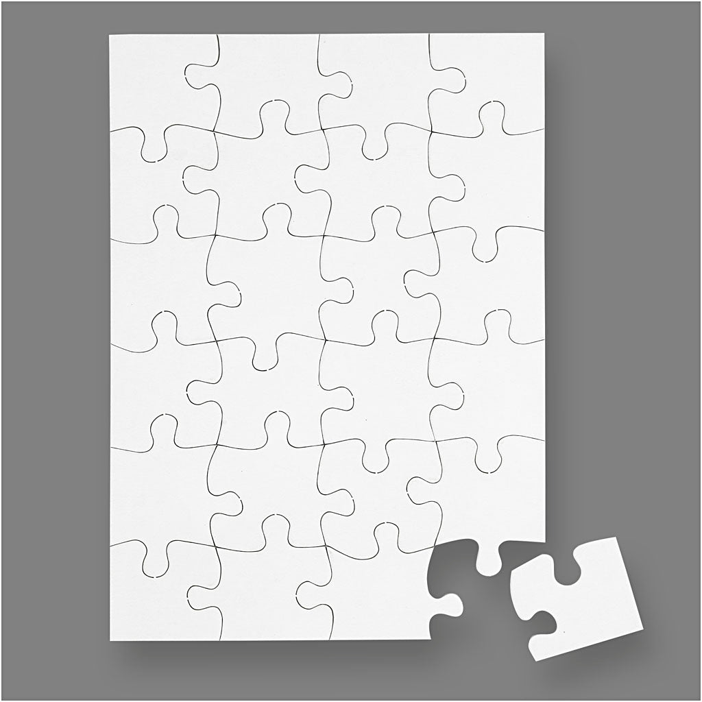 Creativ Firmenpuzzle, Größe 15x21 cm, weiß, 24 Teile, 16 Teile 1 Box