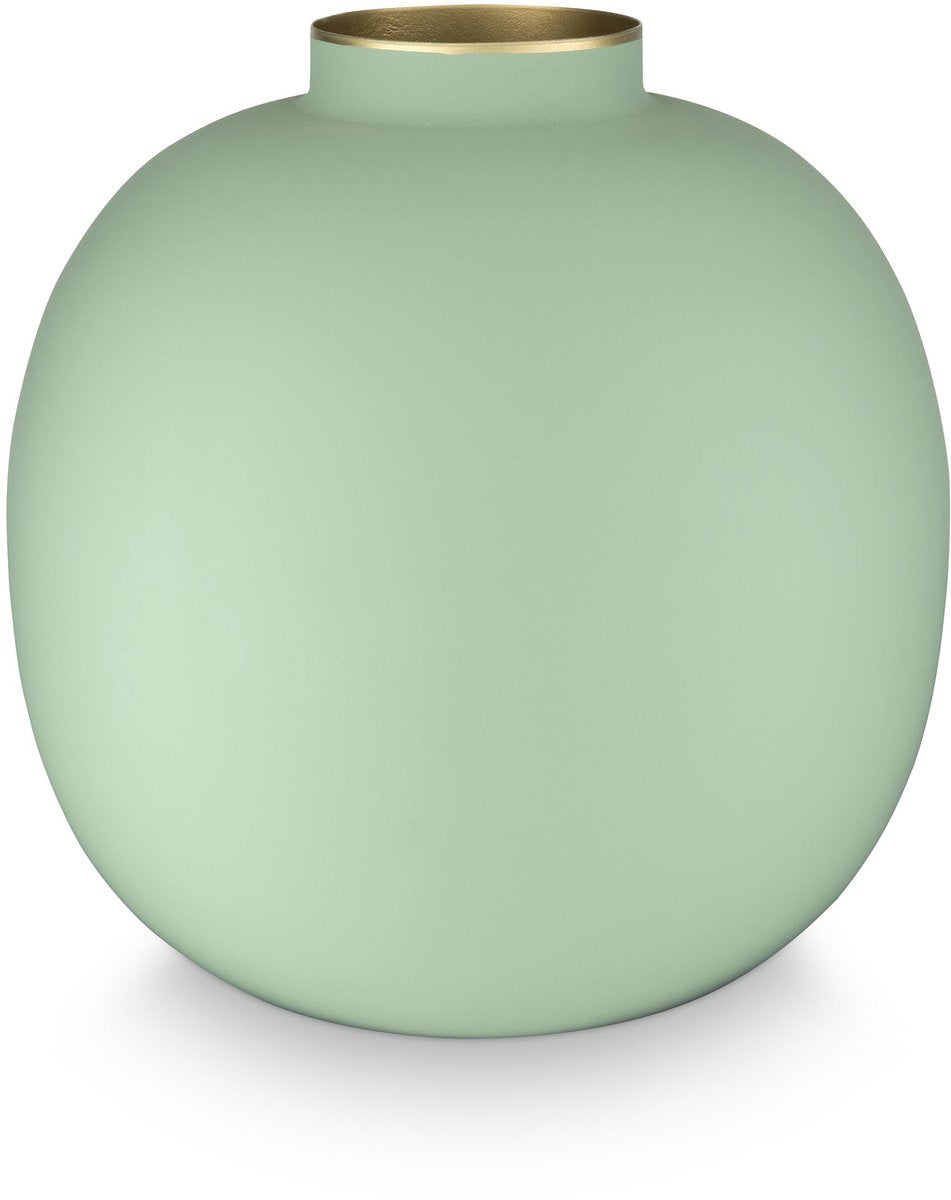 Pip studio - bloemenvaas - woonaccessoires - groene vaas - metaal - 23cm
