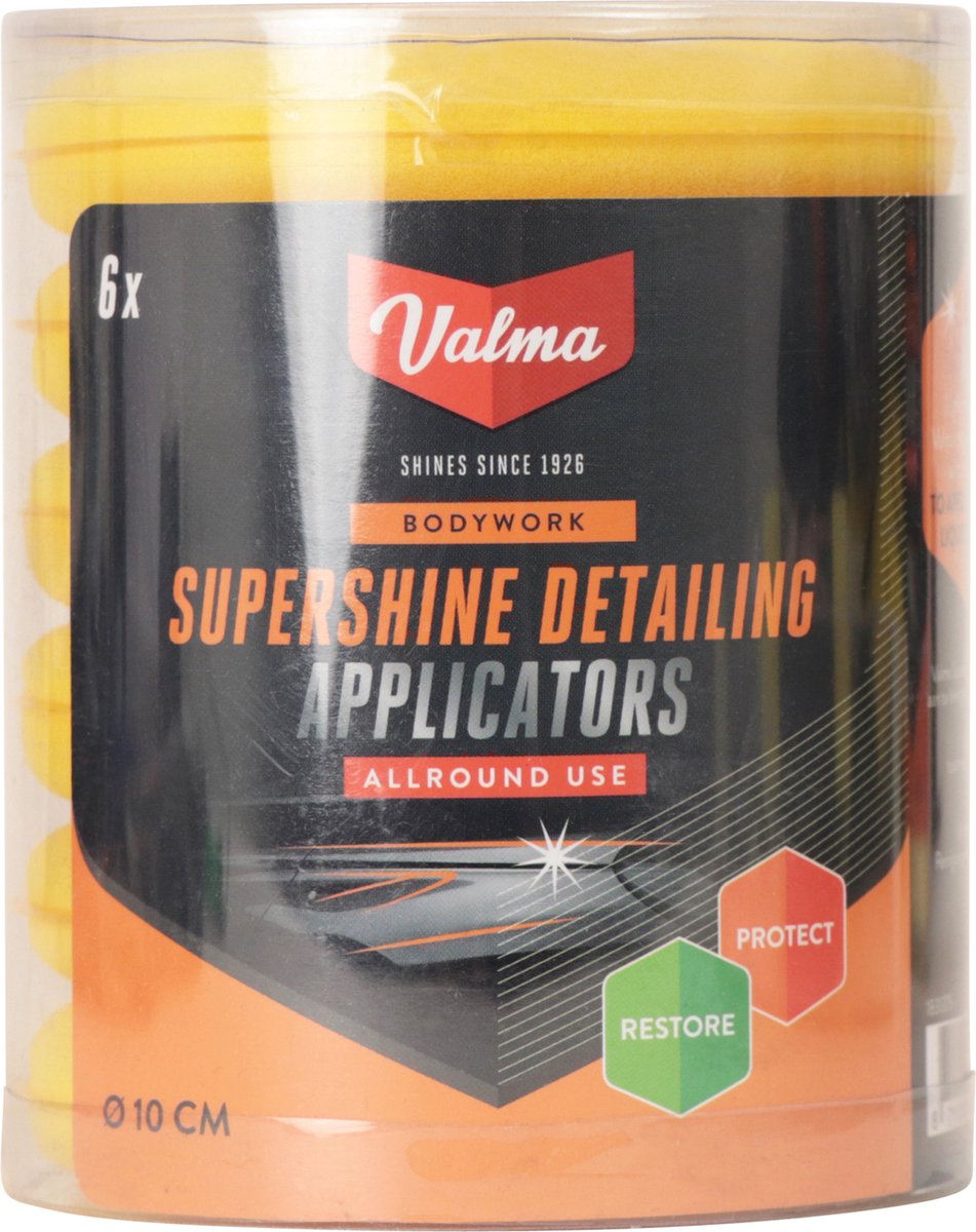 Valma Supershine Detailing Applikatoren – kratzfreie Applikatoren – wiederverwendbar – geeignet für den Innen- und Außenbereich von Autos – 6 Stück
