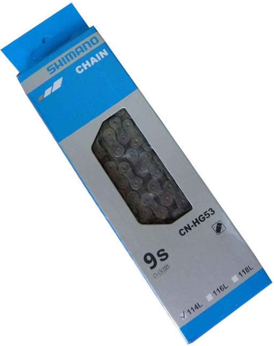 Shimano HG53 Fahrradkette – 9-Gang – 304 g – Silber
