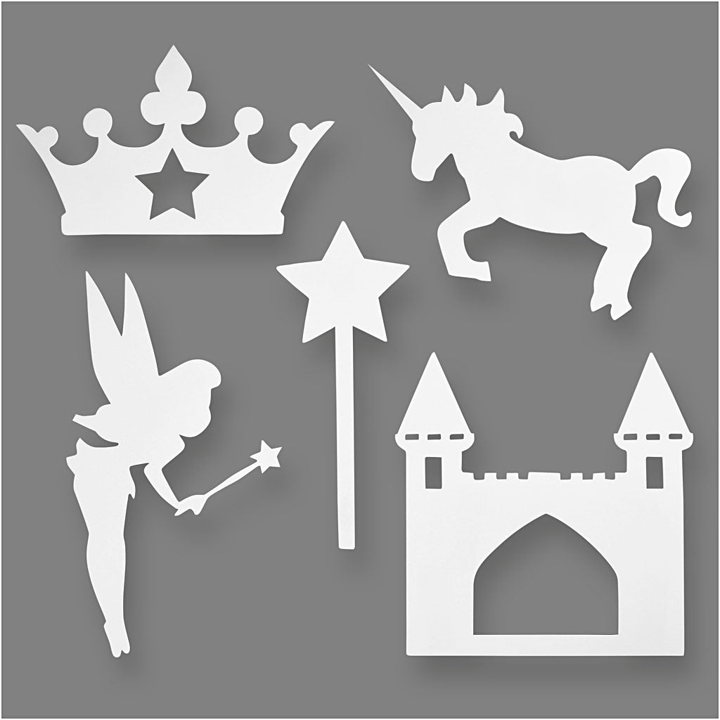 Creativ Company Märchen, H: 13,5-27,5 cm, B: 9,5-25 cm, 230 g, weiß, 16 Stück 1 Box