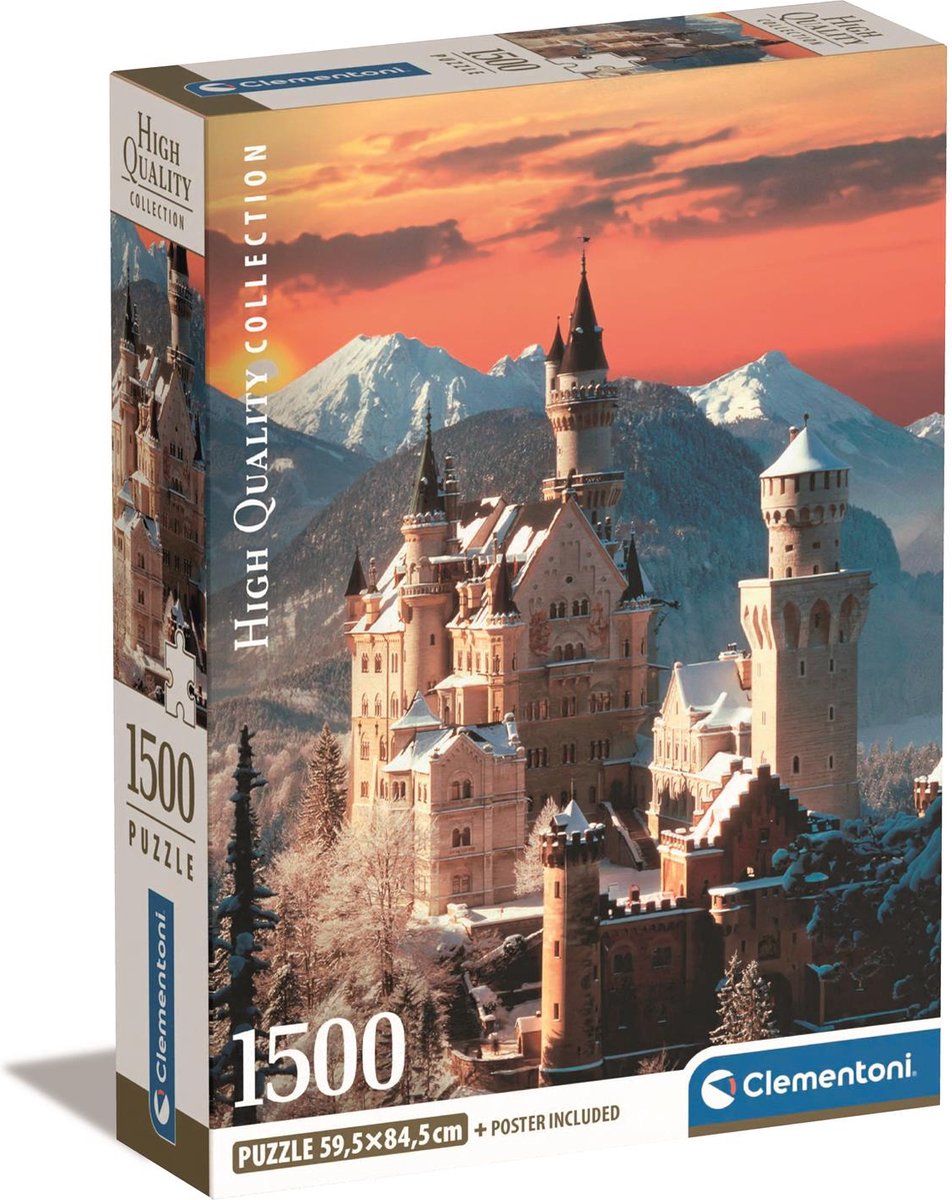 Clementoni - Puzzle - 1500 Teile - Schloss Neuschwanstein - Puzzle für Erwachsene