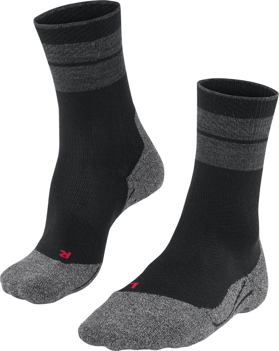 Falke TK Stabilisierende Anti-Blasen Wandersocken aus dickem Woll-Funktionsmaterial Herren Schwarz - Größe 39-41