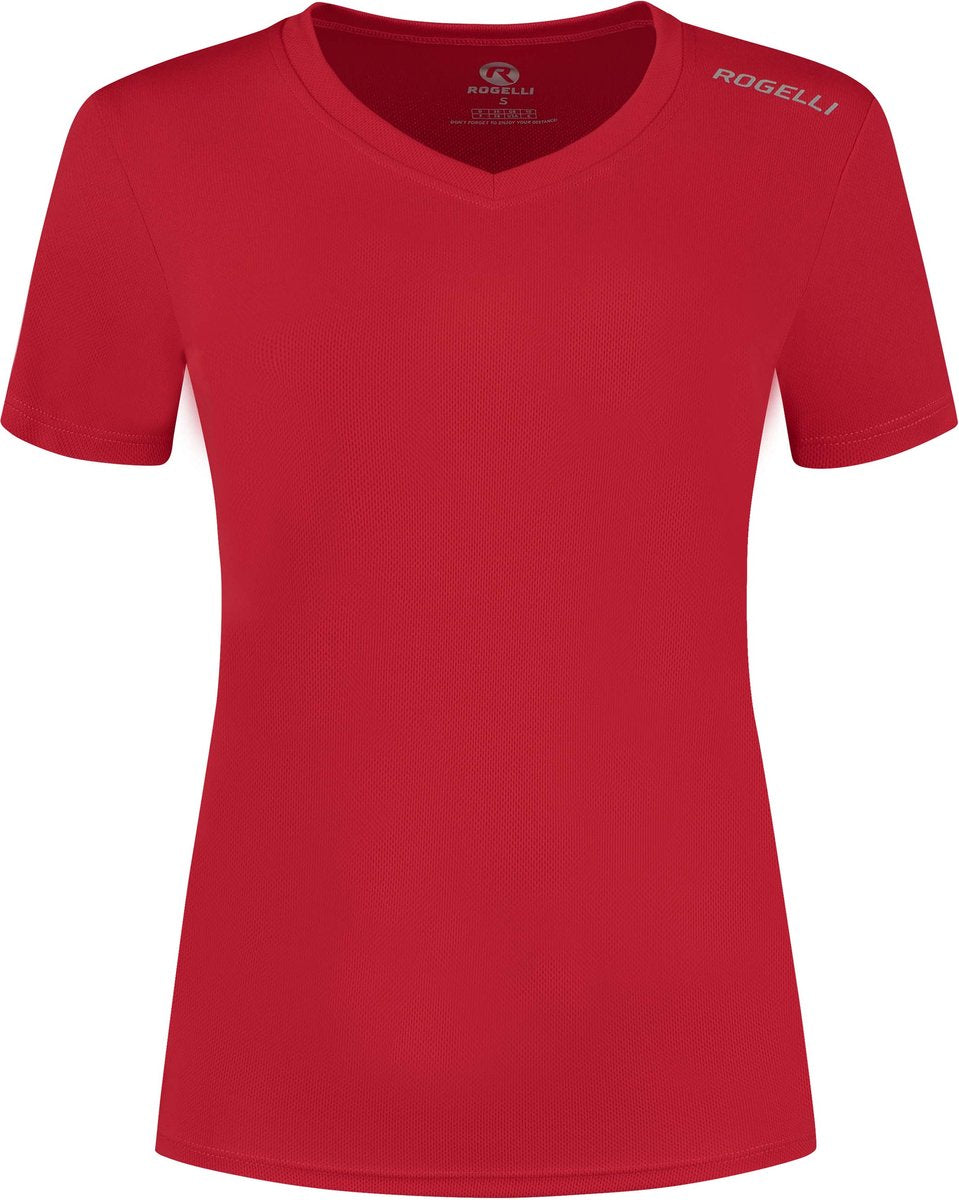 Rogelli promo hardloopshirt dames - korte mouwen - rood - xl