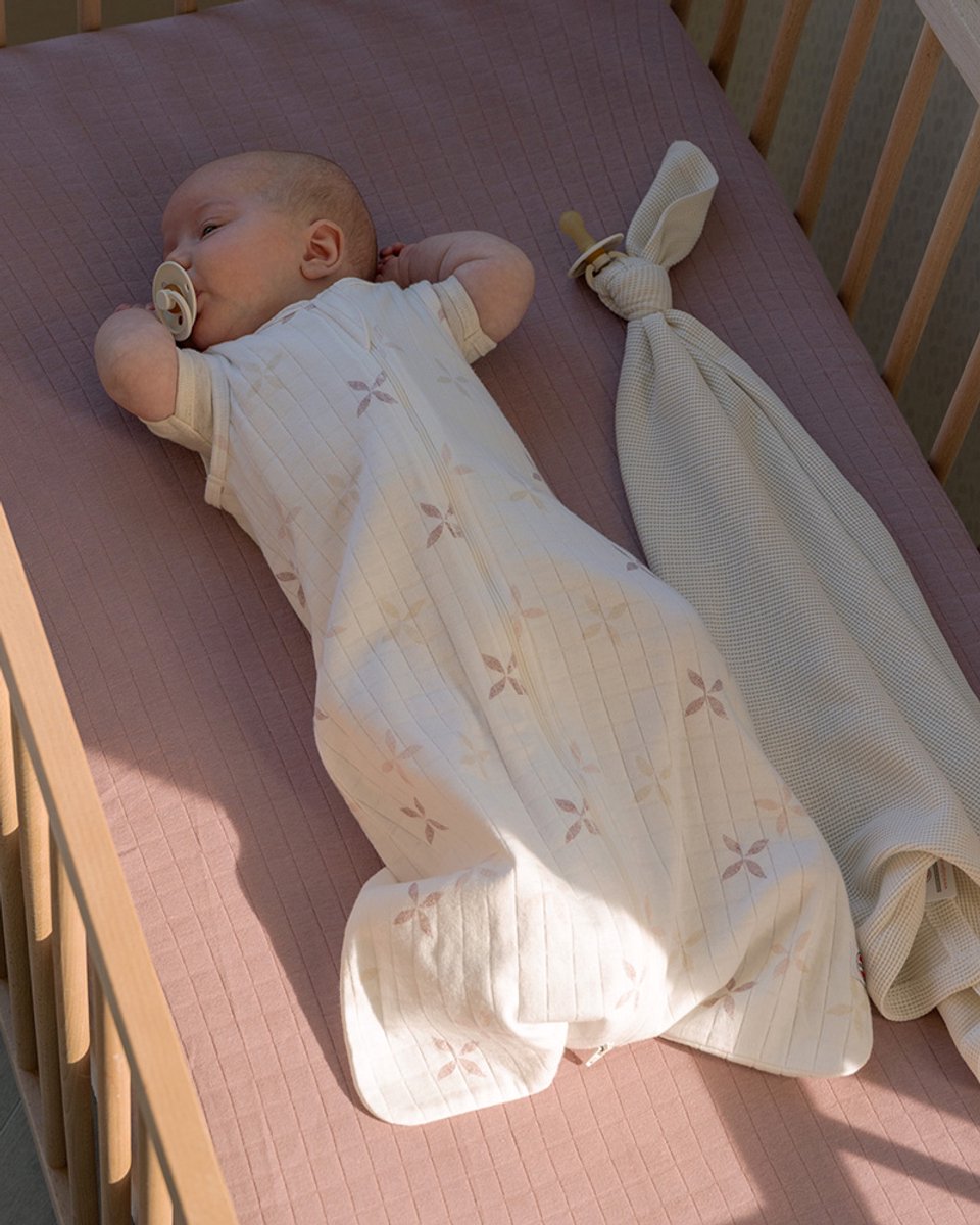 Lodger hopper - baby zomerslaapzak - hydrofiel - paars - 80cm - 0.3 tog - biologisch katoen