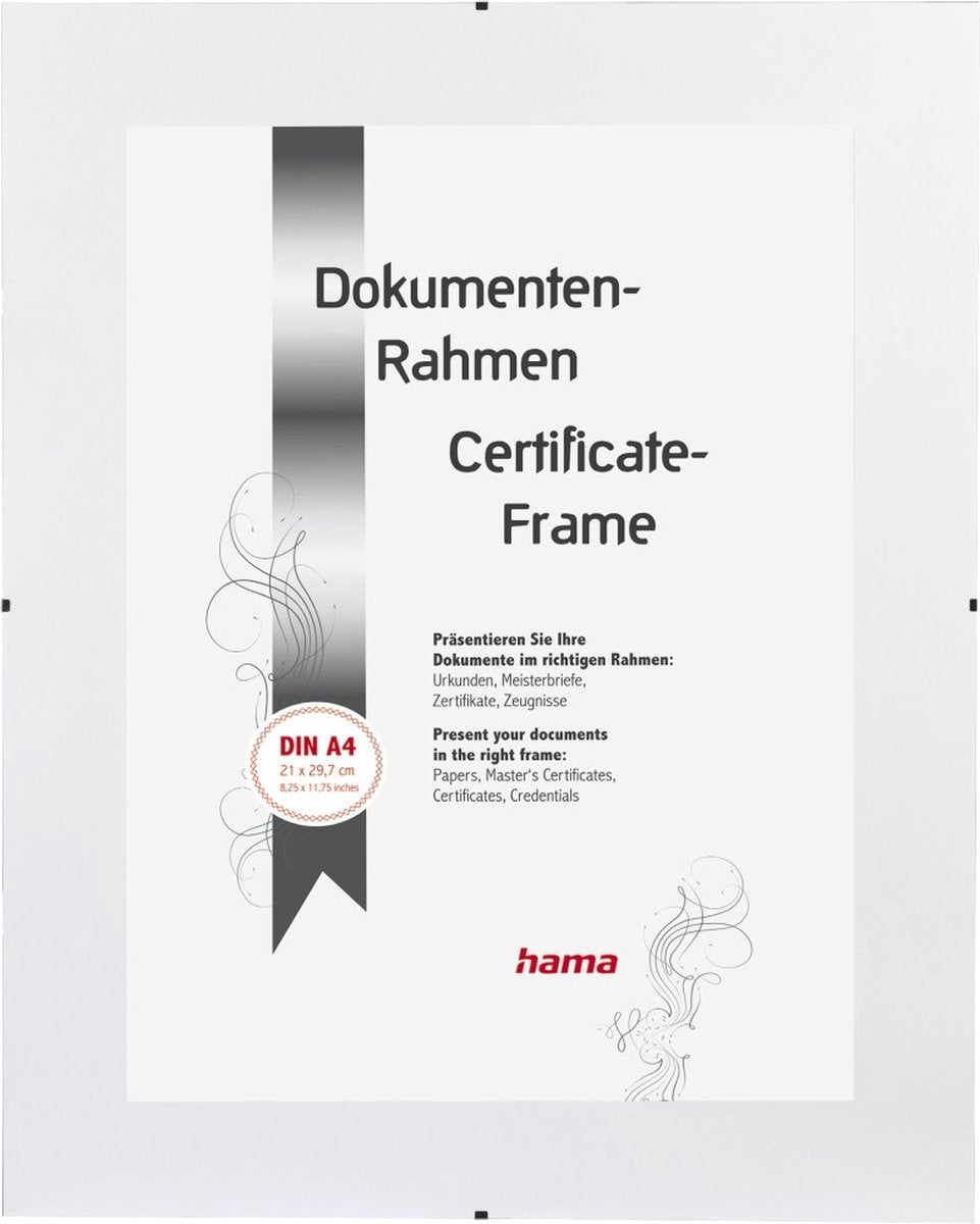 Hama Bilderrahmen – Rahmenclip – 21 x 29,7 cm – Antireflex