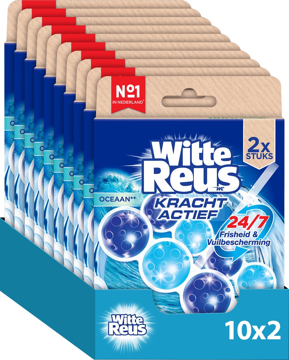 White Giant Power Active Ocean Toilettenblock 100 g – Toilettenblöcke – Vorteilspackung – 2 x 10 Stück