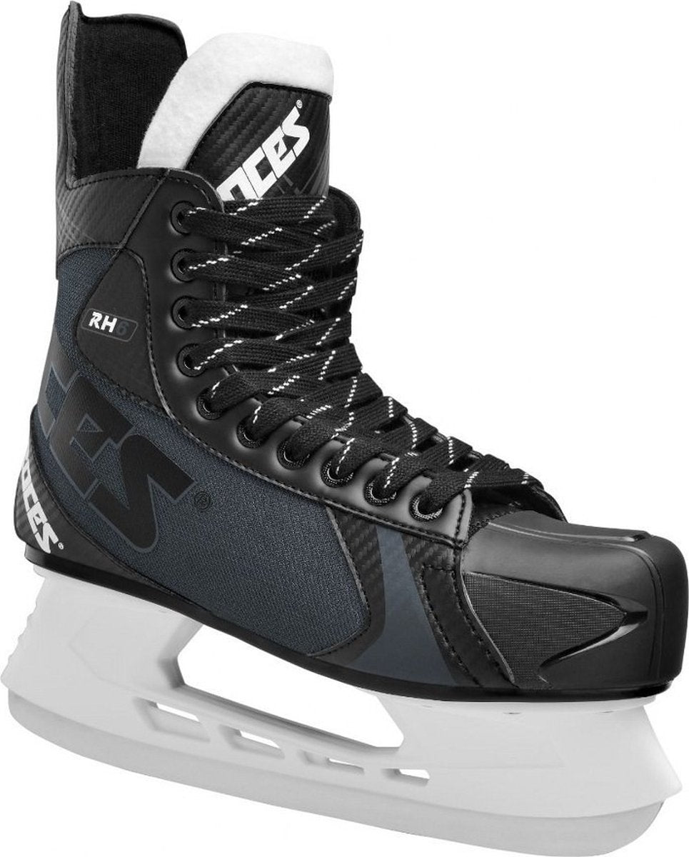 Roces – Rh 6 – Eishockey-Schlittschuhe – Schlittschuhe Herren – Schwarz und Weiß – Knöchelschalen-Komfortfutter mit hohem Halt – Größe EU 44