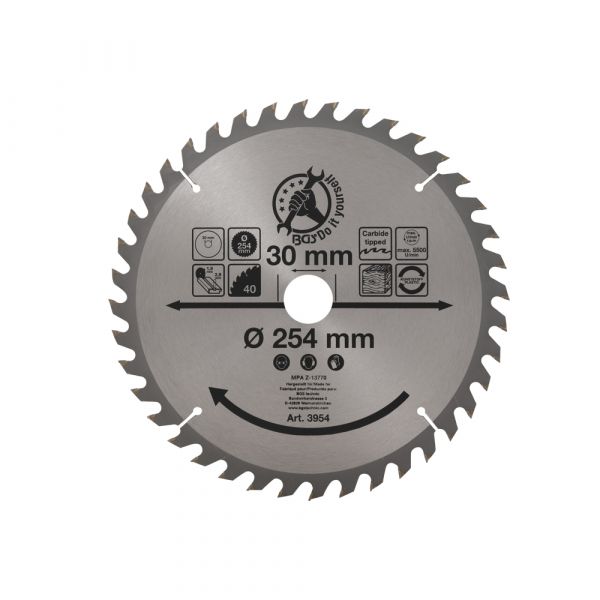 Säge Blade 254 mm., 40 Zähne