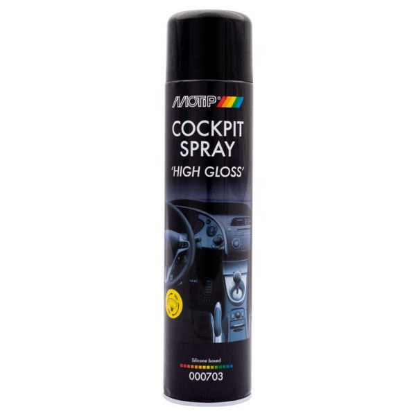 Motip Autopflege Schwarz Cockpitspray Hochglanz Hochglanz 600ml Sprühdose