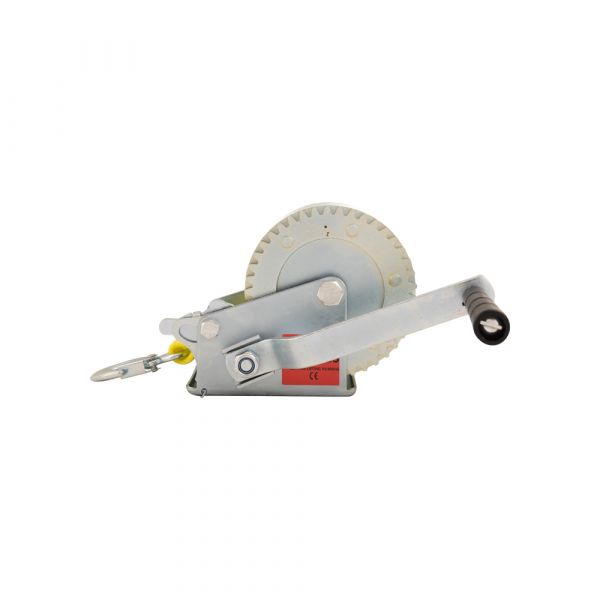 Trailergear Handwinde mit Gurt + Haken 540 kg.