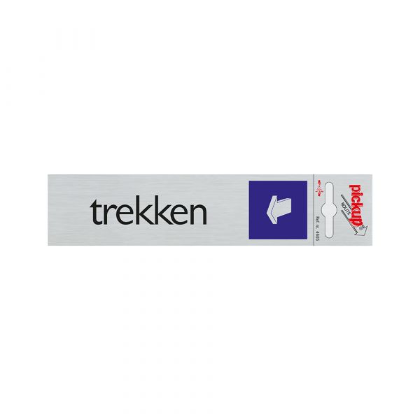 Aluminium-Zugbrett liegend - 165x44 mm selbstklebend.