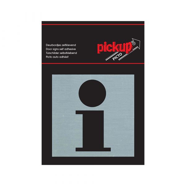 Informationstafel aus Aluminium - 80x80 mm selbstklebend.