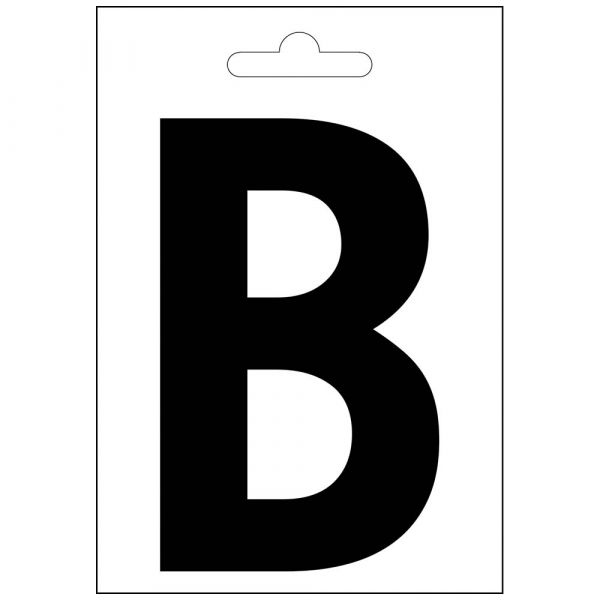Nautischer Buchstabe b schwarz 100 mm.