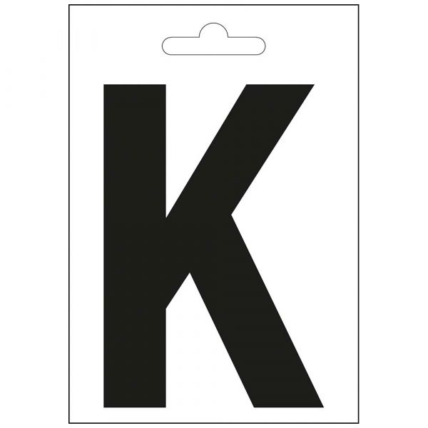 Nautischer Buchstabe k schwarz 100 mm.