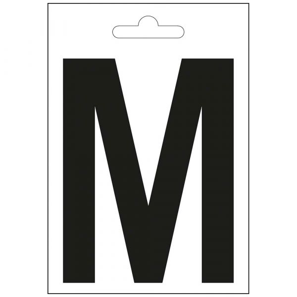 Nautischer Buchstabe m schwarz 100 mm.