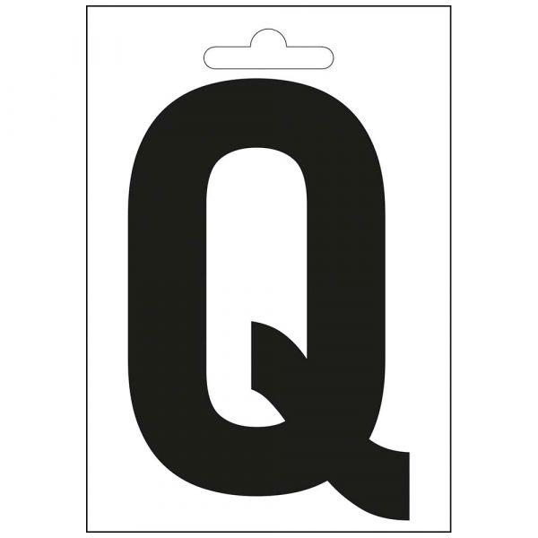 Nautischer Buchstabe q schwarz 100 mm.