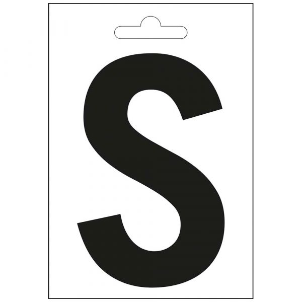 Nautischer Buchstabe s schwarz 100 mm.