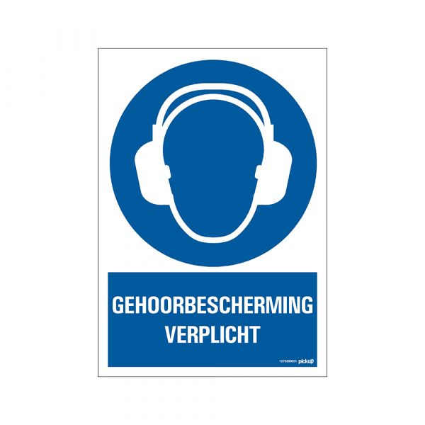 Gehörschutz-Gebotsschild – 230 x 330 mm.