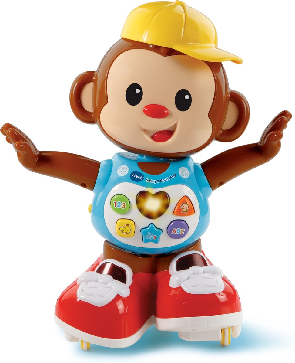 Vtech Babyschaukel-Spielaffe – Geschenk – interaktives Lernspielzeug für Babys – mit Liedergeräuschen – 1 bis 3 Jahre